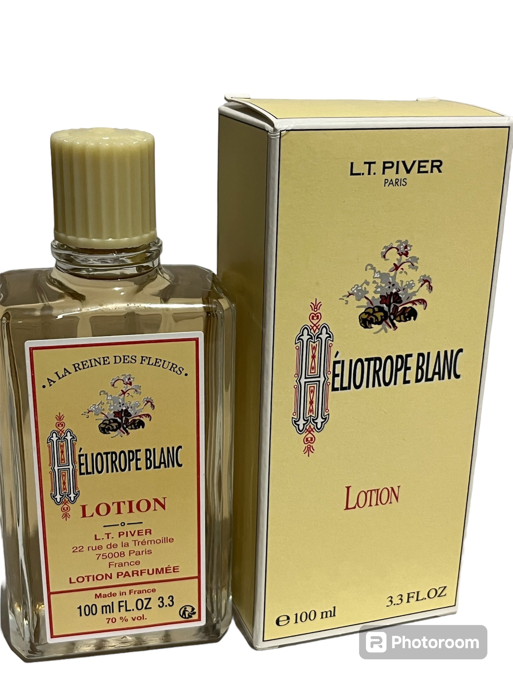 Heliotrope Blanc by LT Piver Lotion (Eau De Toilette) 3.3 oz