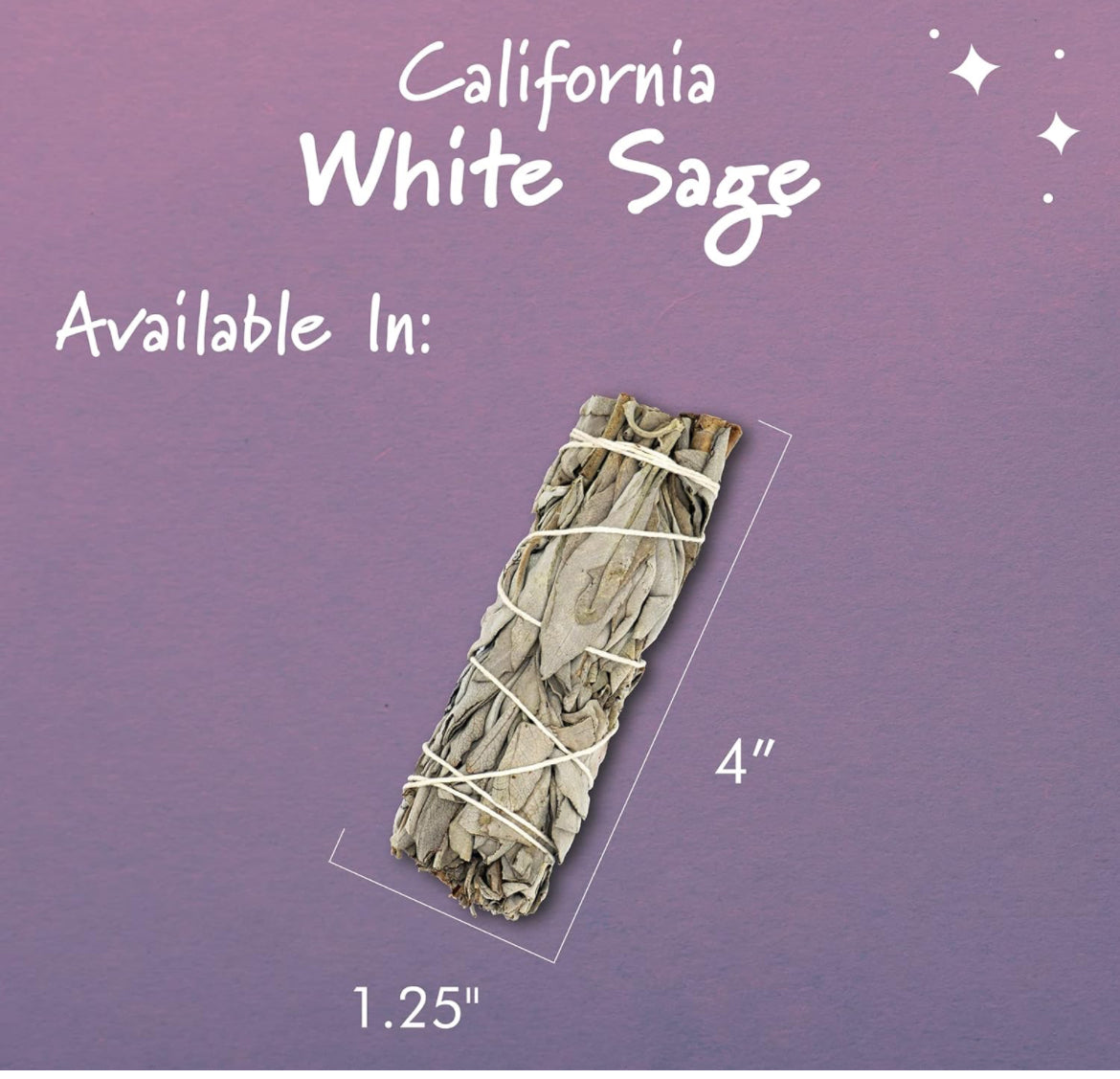 ESPOIR & AMOUR White Sage 4" - 3 Spiritual Sage Sticks for Smudging, Healing and Ritual - Hand-Tied Sage Smudge Sticks to Cleanse Negativity - Sustainably Harvested 4 Inch Californian Sage Bundle