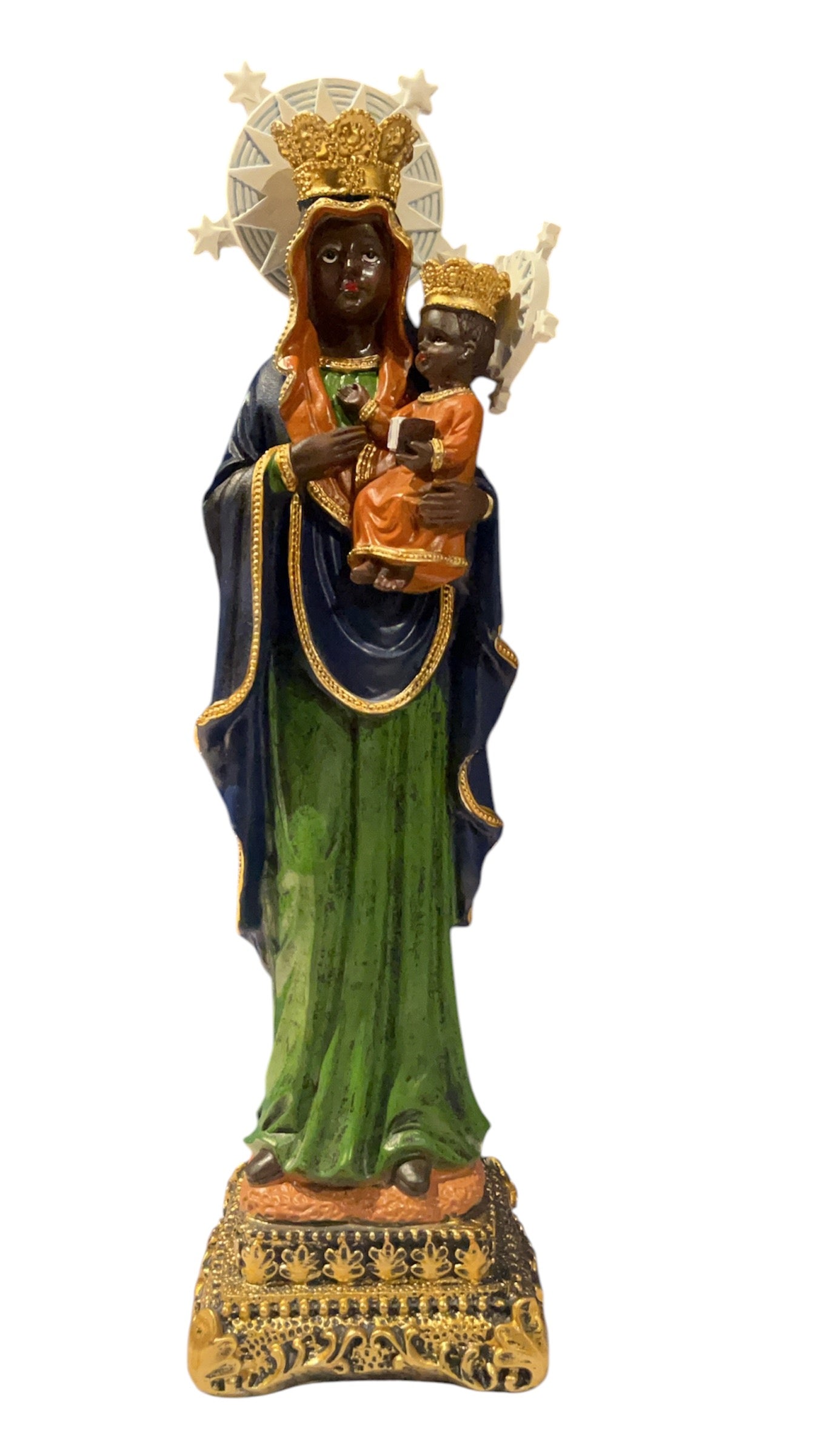 15” Statue Santa Africana Bárbara-Erzulie Dantor