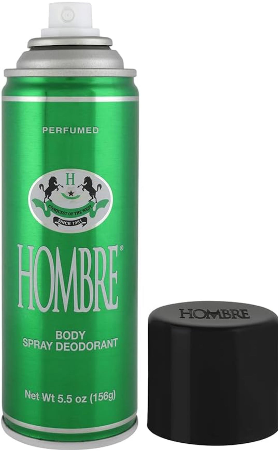 Hombre Green Deodorant Fresh Body Spray for Men 5.5Oz -156g