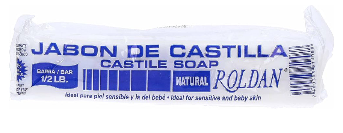 Jabon de Castilla Roldan Castile Soap 1/lb Sensitive Baby Skin Hypoallergenic Soap