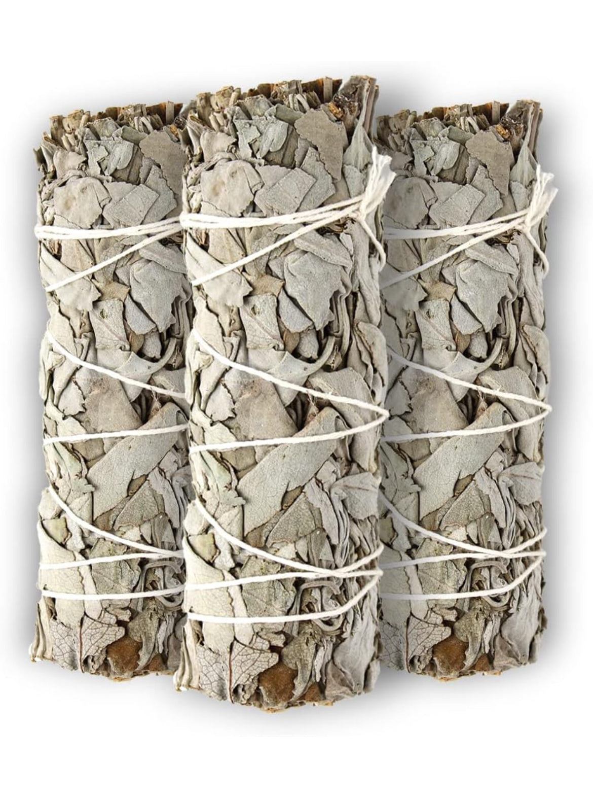 ESPOIR & AMOUR White Sage 4" - 3 Spiritual Sage Sticks for Smudging, Healing and Ritual - Hand-Tied Sage Smudge Sticks to Cleanse Negativity - Sustainably Harvested 4 Inch Californian Sage Bundle