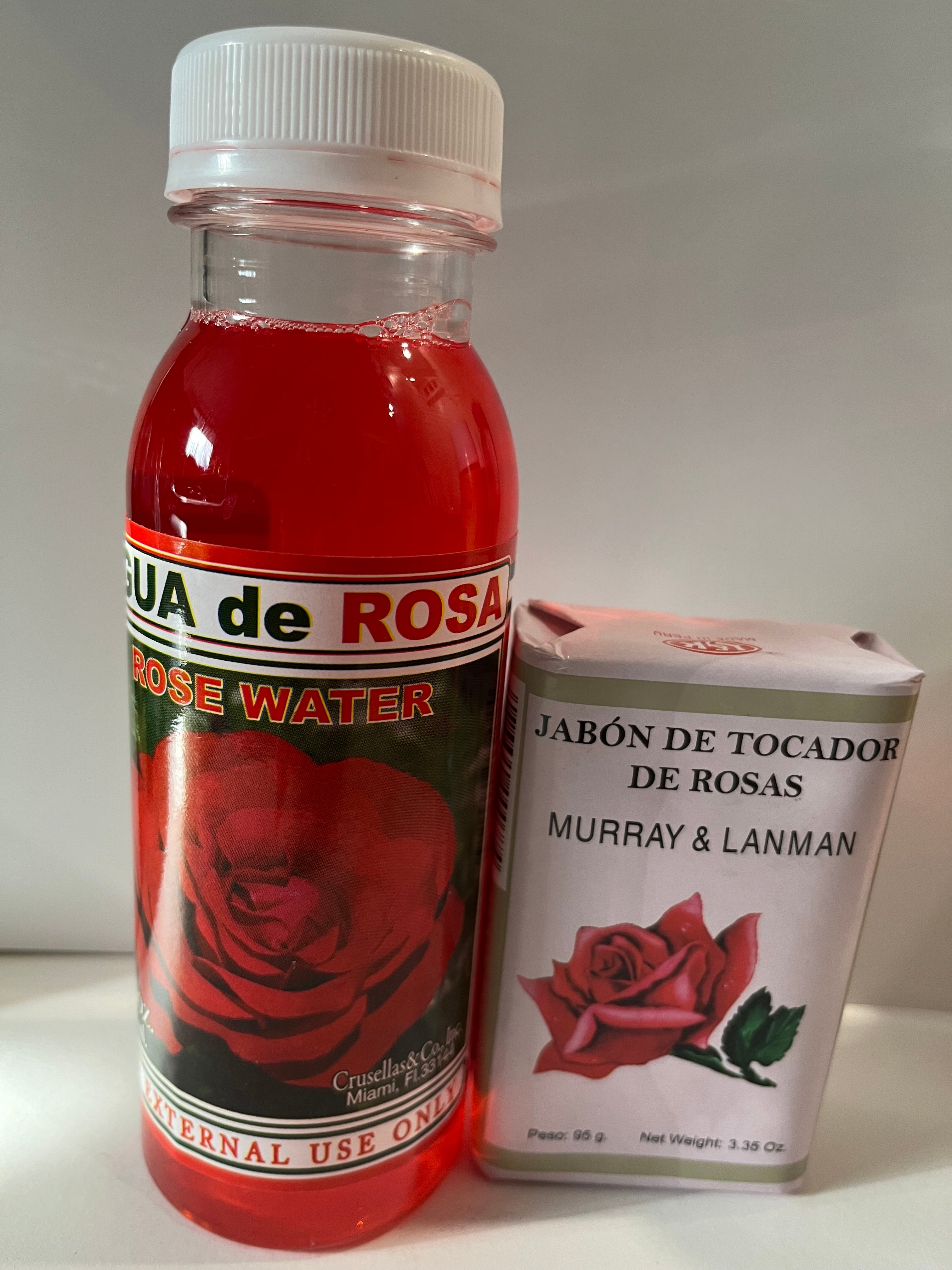 Agua de Rose  8Fl.oz 236 ml.Water Jabón De Tocador de Rosas Soap